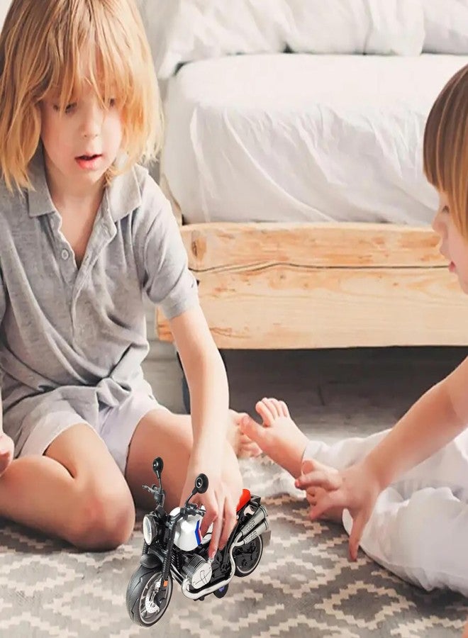 في جراسب دراجة نارية رياضية مصغرة من VGRASSP بمقياس 1:14، تعمل بنظام السحب للخلف، مصنوعة من المعدن المصبوب، مناسبة للأطفال - إطارات مطاطية، تصميم خارجي مفصل - الطول 12 سم × العرض 6 سم × الارتفاع 8 سم (اللون حسب المتوفر) (دراجة كروزر) - Image 4